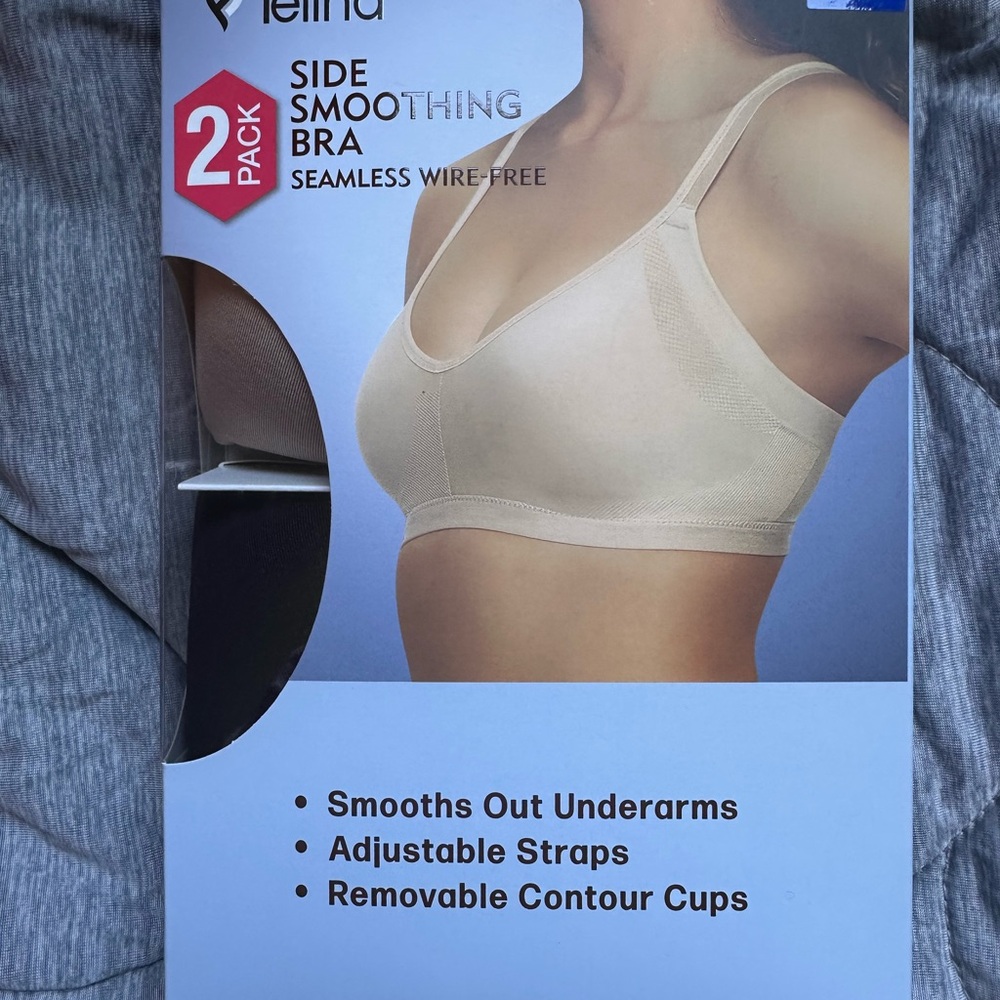 Felina Women's Side Smoothing Bra 2-Pack - Cream